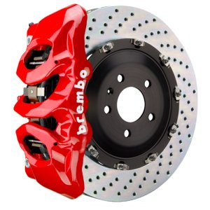 BMW 535i xDrive Brake Rotors (2) - Front - R1 Concepts - Drilled & Slotted Carbon Coated - `04-`10